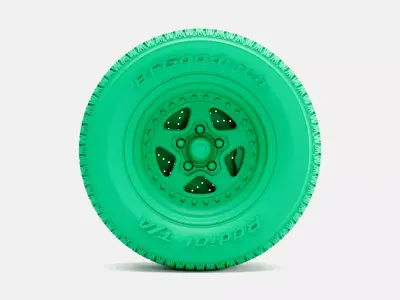 15x8 Center Line Telstar Wheel BFGoodrich Radial TA Tire 3D print model