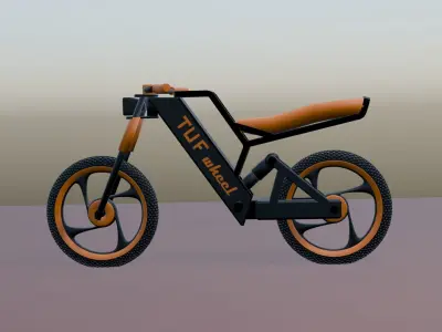 EV bike Low-poly 3D model