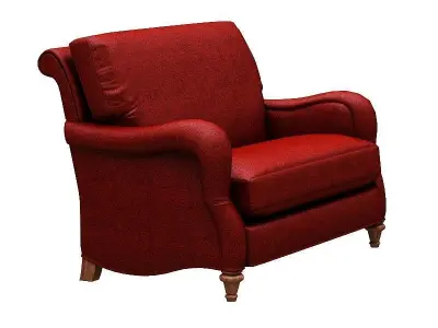 Classical sofa double seat Low-poly 3D model