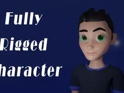 Cartoon Man Low-poly 3D model