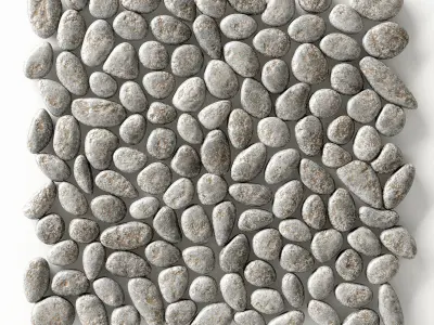 Panel pebble smooth Color Bathroom 3D model