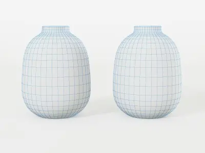 Ceramic Flower Vase 3D model