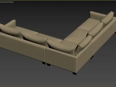 Sofa Zara Large Square corner unit 322cm x 322cm 3D model
