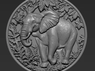 Elephant Pendant A33 3D print model