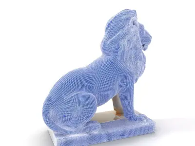 Majestic Marble Lion model pack Low-poly 3D model