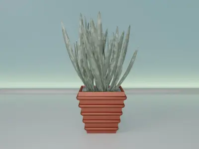 succulent plant pot 37 3D print model