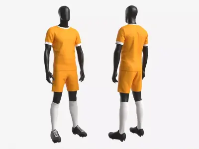 Male Mannequin in Soccer Uniform 3D model