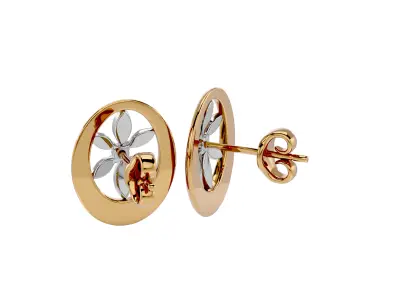 Light Minimalist Diamond Earrings 3D print model