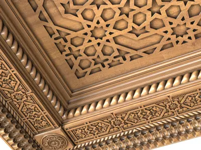 Ceiling in oriental style Arabic decorative ceiling  3D model