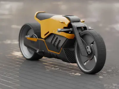 CONCEPT MOTORBIKE C-3000 RIGGED 3D model