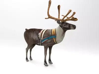 Reindeer Rigged Game Ready  Low-poly 3D model
