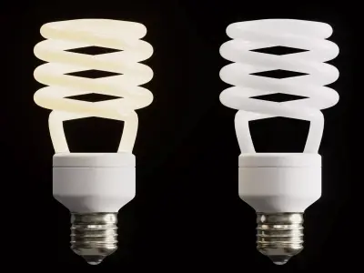 CFL Bulb Low-poly 3D model