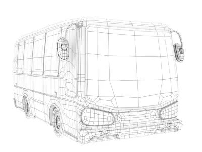 Cartoon Bus 3D model