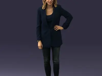 000387 Female Character Business Casual Standing Pose 3dp 3D print model