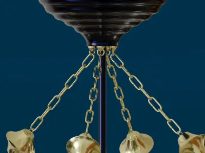 Moroccan floral shape lamp 3D model