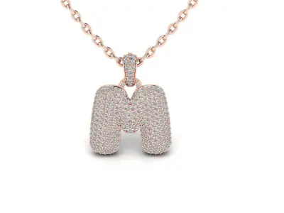  Alphabet Bubble M 3D print model