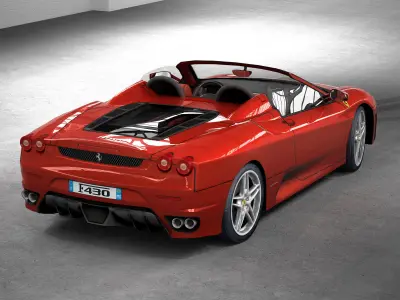 Ferrari F430 Spyder Low-poly 3D model