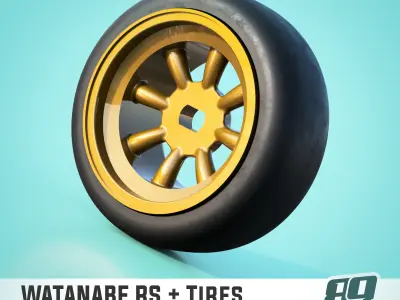 RS Watanabe wheels set for RC drifting wltoys - multi offset 3D print model