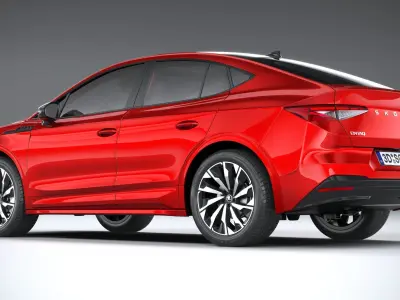 Skoda Enyaq Coupe with Interior 2025 3D model