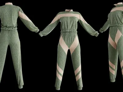 3 Tracksuits for women vol02 3D model