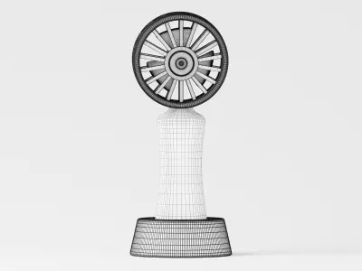 Portable Cooling Fan 3D Model Low-poly 3D model