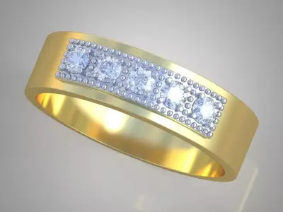 Diamond ring 0468 3D printable model  Free 3D print model
