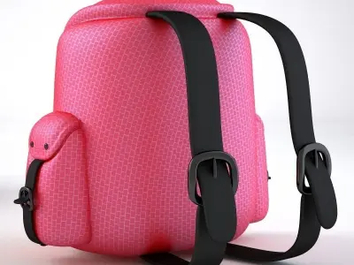 Back Pack RED 3D model