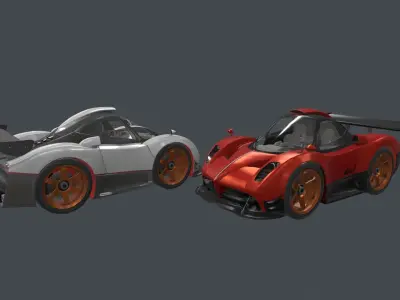 zomg  car  Low-poly 3D model