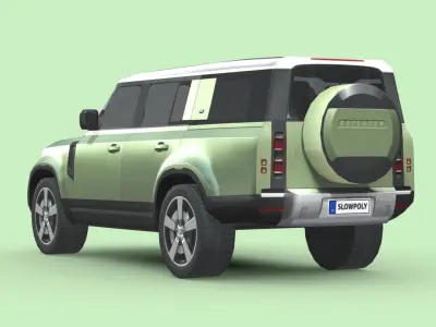 Land Rover Defender 130 Low-poly 3D model