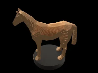 Parametric Horse Low-poly 3D model