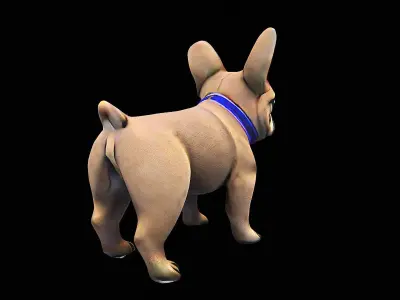 stylized bulldog 3D model