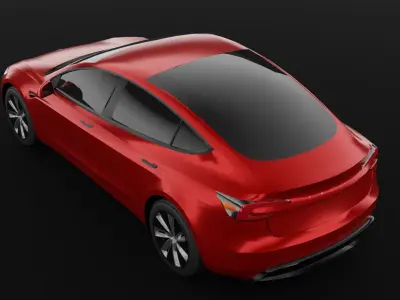 TESLA MODEL 3 2024 Exterior Only Game Ready 21K tri Low-poly 3D model