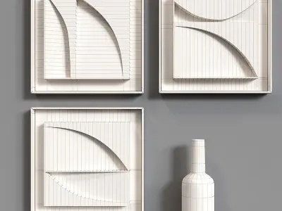 Decorative set BITTER CHOCOLATE Low-poly 3D model