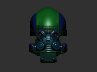 helmet high poly sculpt 3d printable ver 7 3D model 3D model 17