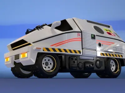 Mediabreak Futuristic Van 3D model