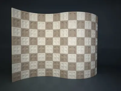 09 ARABIC PATTERN WALL Low-poly 3D model