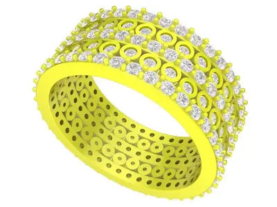 6573 Jewerly Art Luxury Diamond Band Women Ring  3D print model
