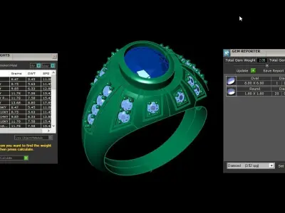 Luxury Men Rings Designs 4MR018 3D print model