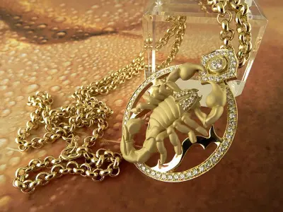 Pendant Scorpion 3D print model