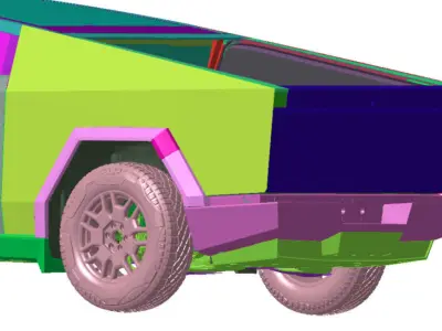 Tesla Cybertruck Foundation Edition 2024 Vehicle 3d scan data 3D model