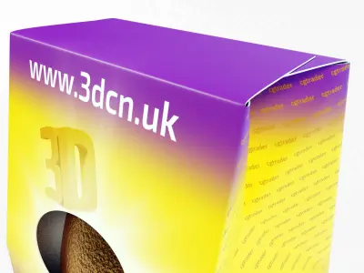 130g Milk Chocolate egg in a carton  3D model