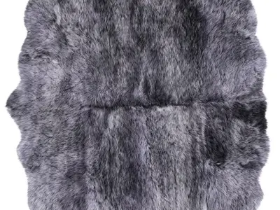 Carpet Sheepskin light gray 3D model