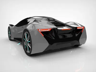 Electric Super Car 3D model