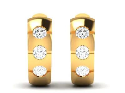 Women Earring 3dm STL OBJ FBX Render Details 3D print model