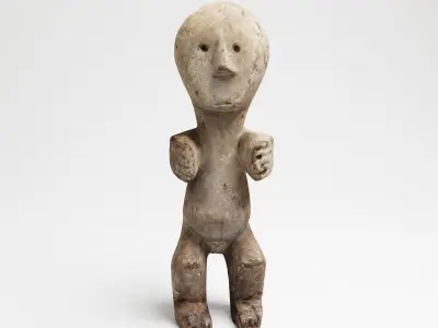 Ancient African Tribal Wood Sculpture from Uganda 3d scan  3D model