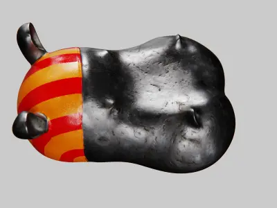 Playful Hippo 3D model