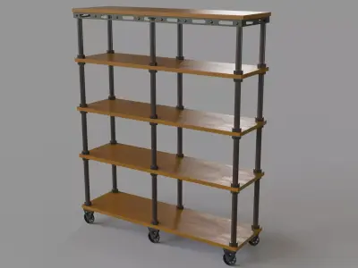 Valetta Etagere Bookcase 3D model