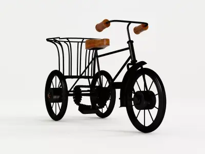 Vintage Rickshaw Decor 3D model