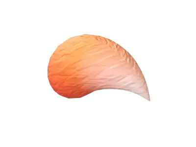 Fox Tail v1 001 Low-poly 3D model