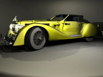 Old car from the 30 3D model
